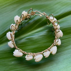 Maile Pikake Single Strand Bracelet